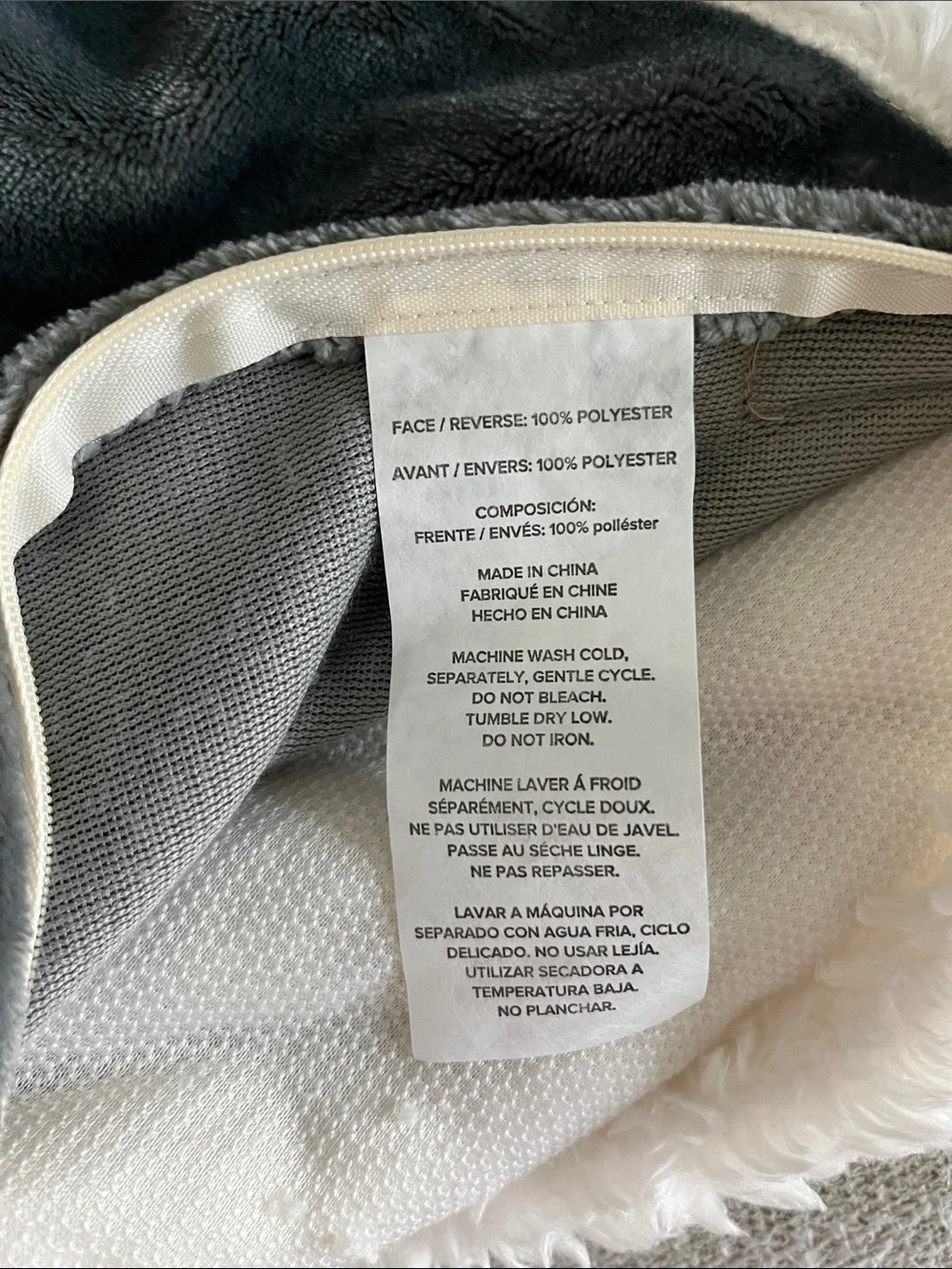 2 Ugg Avery king sherpa plush pillow cases reversible soft gray white cozy